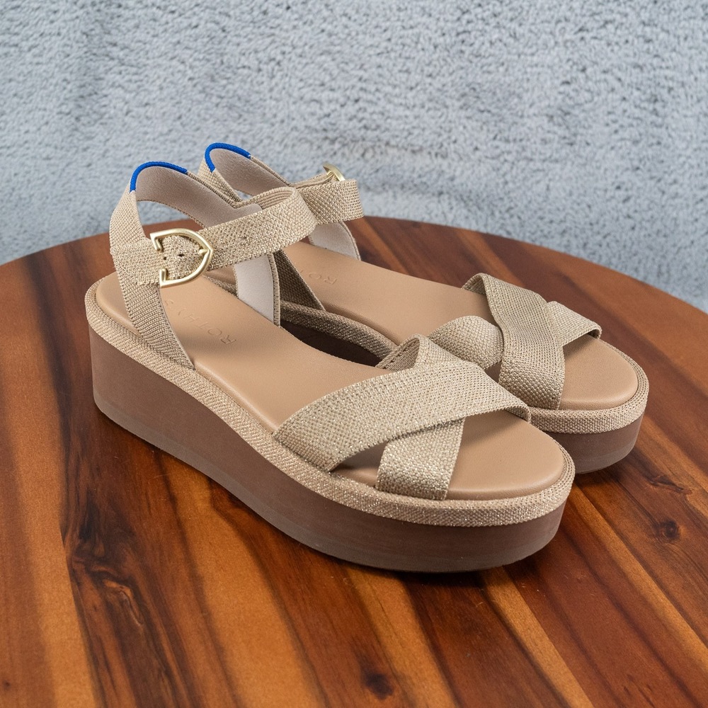 Rothy's The Criss-Cross Lightweight Wedge Sandals Size 7